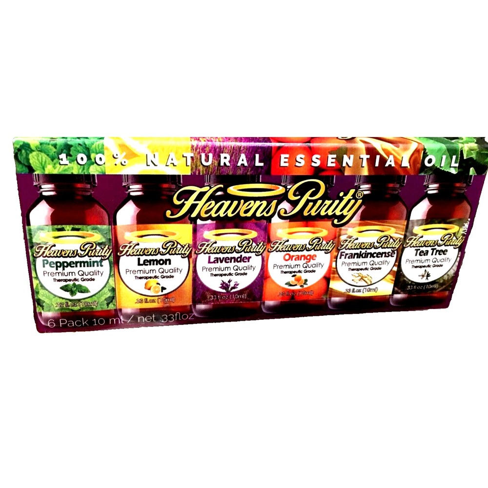 Heavens Purity 6 100% Pure Therapeutic Grade Essential Oils